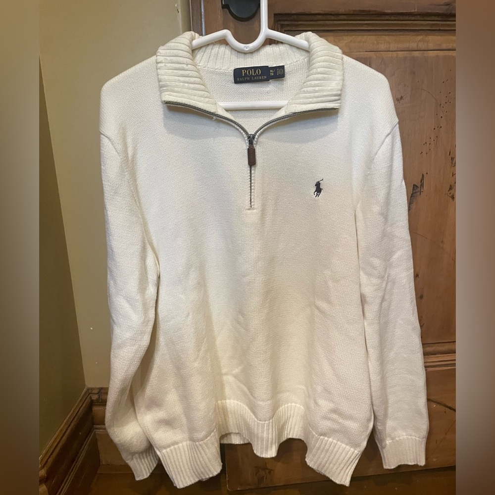 90s Vintage Ralph Lauren Quarter Zip Pullover. GC